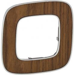 Plate Valena Allure IP20, IK04, 91.5 mm, 10 mm, Brown, 1-Gang