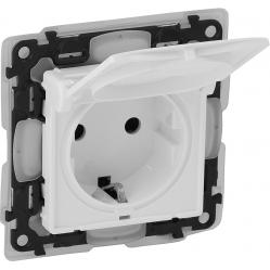 2P+E socket Valena Life - shutters + flap - 16A - 250V~ -German std -IP44 -white