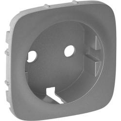 Cover plate Valena Allure - 2P+E socket - German standard - aluminium