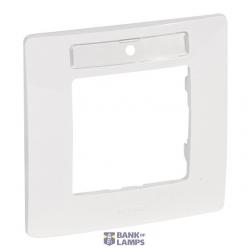 Plate Niloe 1 gang with label holder white