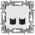 Double RJ45 socket Niloé category 6 UTP 9 contacts white