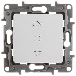 Shutter control push-button Niloé - 3 positions for direct motor control - white