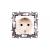 Socket Niloe 2P+E SCH 16A 250V with shutters ivory