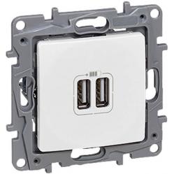 NILOE 2 USB CHARGER A+A 3A 15W WHITE