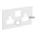 Special plate for multistandard 2x2P+E switched 2 gang socket outlet Arteor with USB charger - white