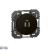 Dual USB Type-A + Type-C dooxie 3A 15W black finish socket, to be fitted with a finishing plate - blister packaging