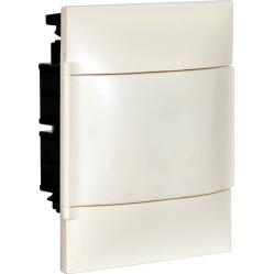 LEGRAND 1X4M FLUSH CABINET WHITE DOOR E+N TERMINAL BLOCK FOR MASONRY WALL