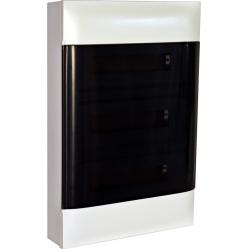 LEGRAND 3X12M SURFACE CABINET SMOKED DOOR EARTH AND NEUTRAL TERMINAL BLOCK