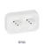 2X2P 16A PREWIRED SOCKET WITHOUT SHUTTERS WHITE