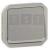 Standard Franco-Belgian Plexo power socket 16A 250V with screw terminals - Composable - Gray - IP55 - IK08