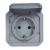 Socket Plexo 2P+E Schuko Screw Grey