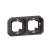 PLEXO 2 GANG HORIZONTAL AND VERTICAL FLUSH MOUNTING SUPPORT FRAME - ANTHRACITE