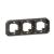 Plexo Mechanism Horizontal or vertical Flush-mounting support frames - 3 gang - Anthracite