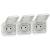 Plexo Mechanism French standard horizontal prewired socket outlet - 3 gang - White
