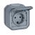 PLEXO GERMAN STANDARD SOCKET OUTLET WITH AUTO TERMINALS VDE - GREY - SURFACE