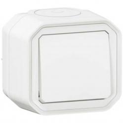 Push button Plexo NO contact white surface IP55 IK08 10A