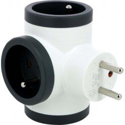 Power Strip 3×2P+E 16A 3680W White/Black