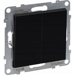 2-GANG TWO-WAY SWITCH 10AX AUTOMATIC TERMINALS BLACK