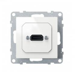 Socket Precabled White Suno HDMI, IK04, Plastic, Glossy, 72.9 mm