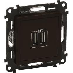 USB Charging Socket Valena Life 2xUSB-A 15W Black 756312