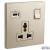 Switched Socket Outlet Galion 1 Gang Multistandard USB-C 18W Champagne