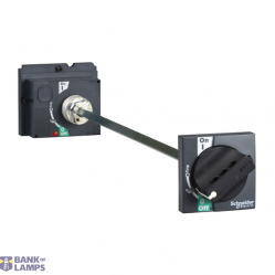Extended rotary handle, ComPact NSX 100/160/250, black handle, shaft length 185mm to 600mm, IP55