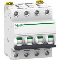 Miniature circuit-breaker, Acti9 iC60N, 4P, 50 A, C curve, 6000 A (IEC 60898-1), 10 kA (IEC 60947-2)