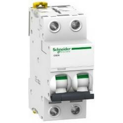 Miniature circuit-breaker, Acti9 iC60N, 2P, 1 A, C curve, 6000 A (IEC 60898-1), 50 kA (IEC 60947-2)