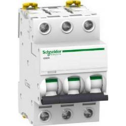Miniature circuit-breaker, Acti9 iC60N, 3P, 10 A, D curve, 6000 A (IEC 60898-1), 10 kA (IEC 60947-2)