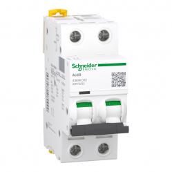 Miniature circuit-breaker, Acti9 iC60N, 2P, 32 A, D curve, 6000 A (IEC 60898-1), 10 kA (IEC 60947-2)