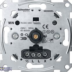 Rotary dimmer insert for inductive load, 40-600 W/VA