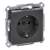 SCHUKO socket-outlet, screwless terminals, anthracite, System M