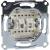 Double two-way switch insert 1 pole, flush-mntd, 10 AX, AC 250 V, screwl. term.