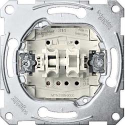 Roller shut. push-button insrt 1 pole, flush-mntd, 10 A, AC 250 V, screwl. term.