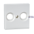 Central plate for antenna socket-outlets 2 holes, polar white, glossy, System M