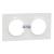 Odace Styl - 2 horizontal or vertical station plate 71mm o.c. white