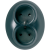 Renova - double socket outlet - 2P - 16 A - 250 V AC - black