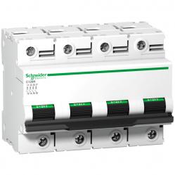 Miniature circuit-breaker, Acti9 C120N, 4P, 125 A, D curve, 10000 A (IEC 60898-1), 10 kA (IEC 60947-2)