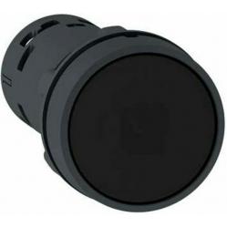 Harmony XB7, Monolithic push button, plastic, black, Ø22, spring return, unmarked, 1 NO
