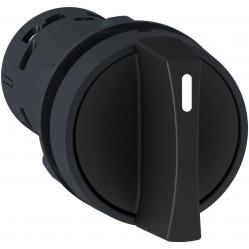 Harmony XB7, Monolithic selector switch, plastic, black, Ø22, stay put, 2 positions, stay put, 1 NO + 1 NC