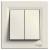 Switch Asfora 1-pole 2-circuits 10AX screwless cream