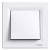Asfora - 1pole 2way switch - 10AX lift terminals, white