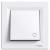 Asfora - 1pole 2way switch -10AX screwless, IP44 white
