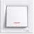Asfora - 1pole switch -10AX screwless, locator light, white