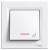 Asfora - 1pole pushbutton -10A screwless. locator light. bell symbol. white
