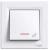 Asfora - 1pole pushbutton -10A lift terminals, locator light, bell symbol, white