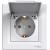 SOCKET WITH COVER, GROUNDED WHITE ASFORA WHITE