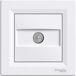 Asfora, TV socket ending, 1dB, white