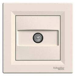 Asfora, TV socket ending, 1dB, cream