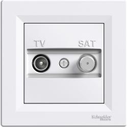 Asfora, TV-SAT ending socket, 1dB white